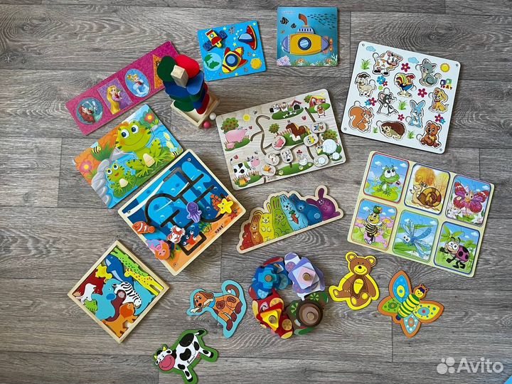 Развивающие деревянные игрушки пакетом