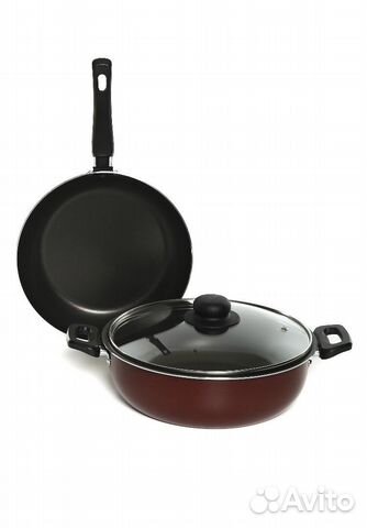 Набор кастрюль Жаровня с крышкой и сковорода