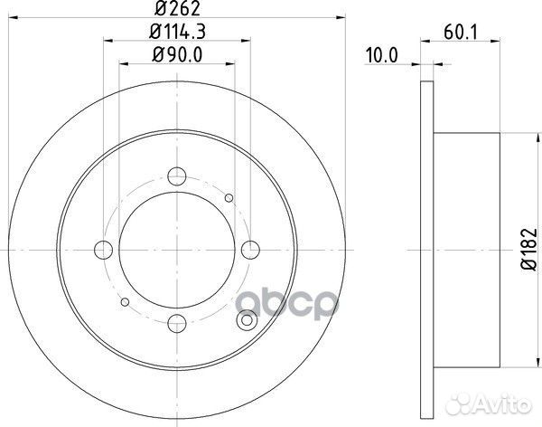 ND3018K диск тормозной задний Mitsubishi Galan