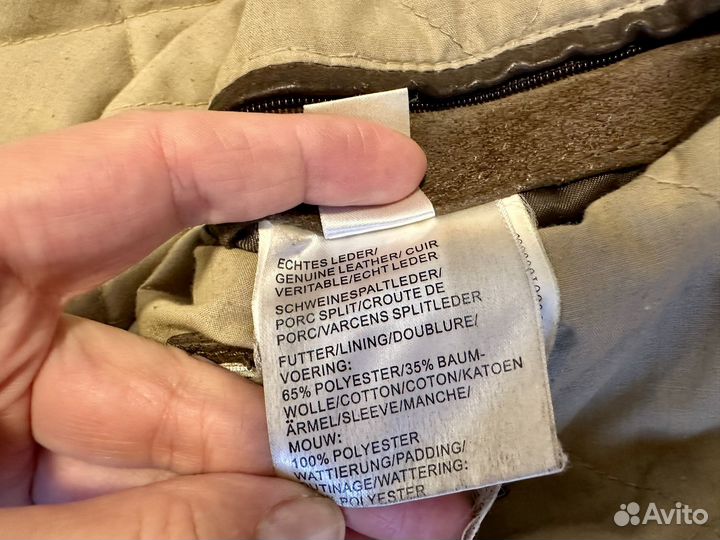 Бомбер винтажный мужской кожаный Mustang