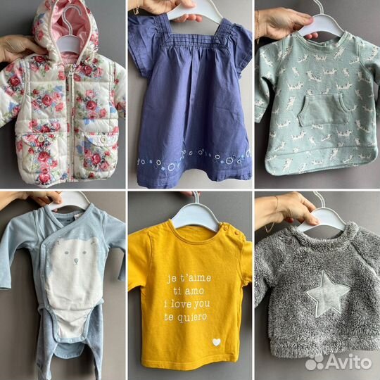 Пакет вещей для девочки 68 zara next hm