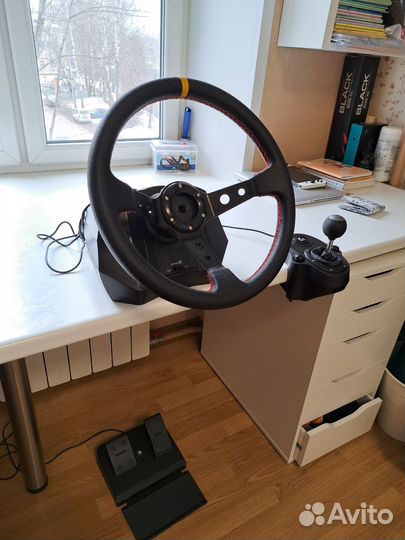 Игровой руль кастом + Logitech шифтер