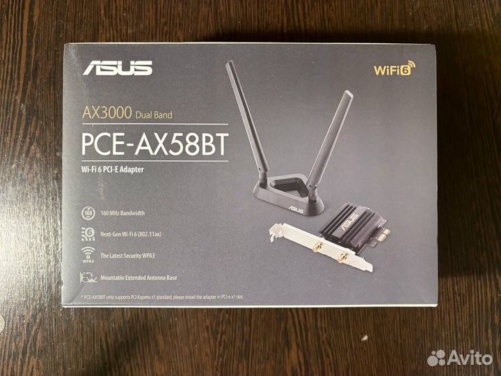 Wi-Fi адаптер + Bluetooth asus PCE-AX58BT