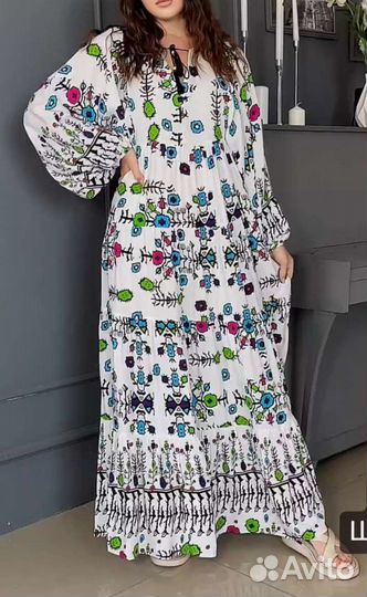 Штапельное платье