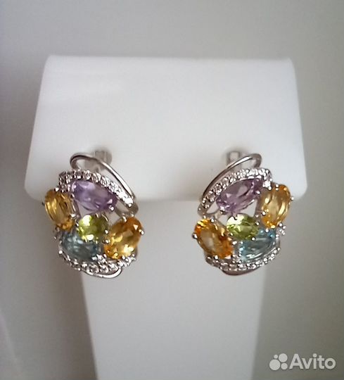 Серьги из серебра Соколов