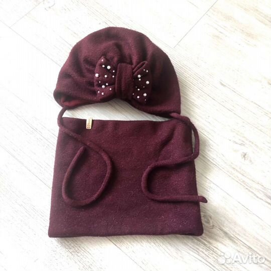 Комплект шапка и снуд для девочки