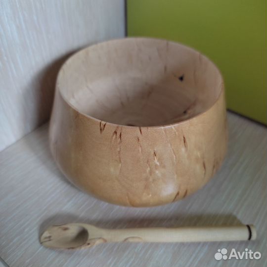 Солонка из карельской берёзы