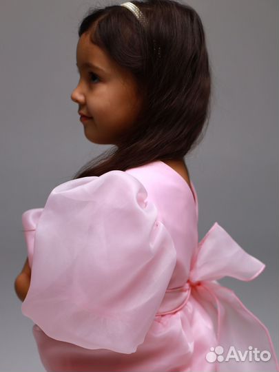Платье для девочки нарядное розовое пышное 80 86 9