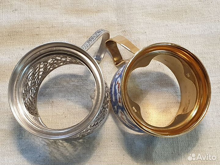 Новые подстаканники скань и эмаль Сделано в СССР