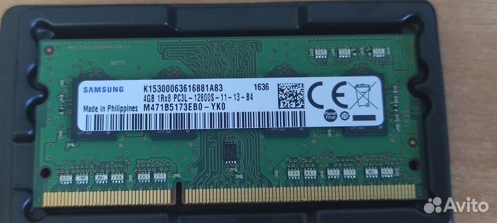 Оперативная память Samsung DDR3L 4Gb