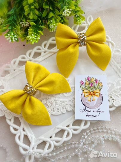 Бантики для волос ручной работы