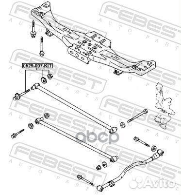 Болт с эксцентриком Mazda 323 BA 0529007KIT Fe