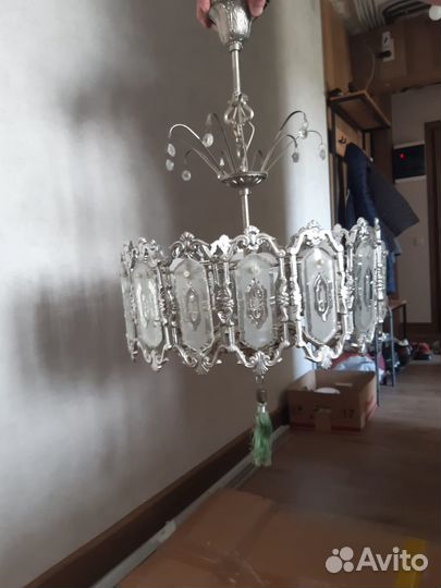 Люстра потолочная бу хрустальная