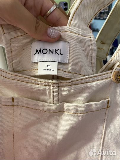 Комбинезон женский белый джинсовый