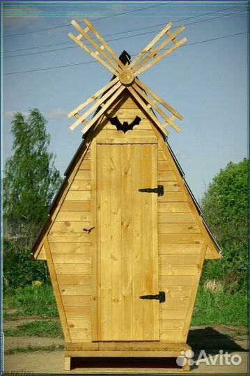 Дачный туалет с декором и установкой фкб 875