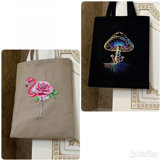 Cумка шоппер с вышивкой