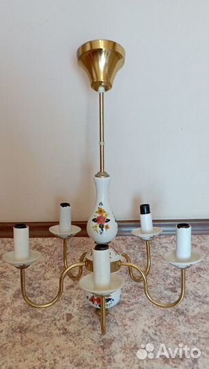 Фарфоровая Винтажная люстра Лето Польша