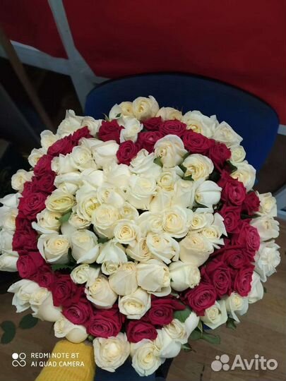 101 Роза, доставка цветов сердце