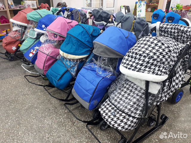 Санки-коляски с большими колесами. Возможен обмен