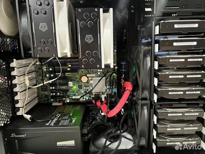 Сервер NAS/unraid Supermicro 2011-3