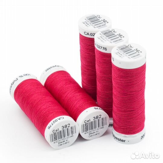 382 мальва 01 Нить Sew-All 100/200 м для всех материалов, 100% полиэстер Gutermann 748277 (382 мальв