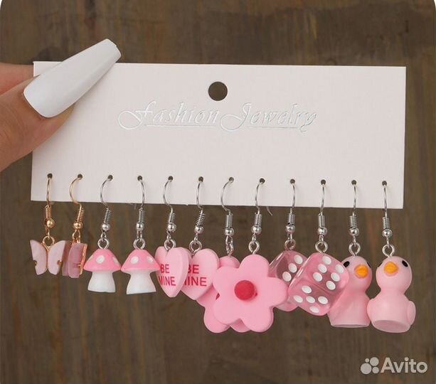 Серьги бабочки