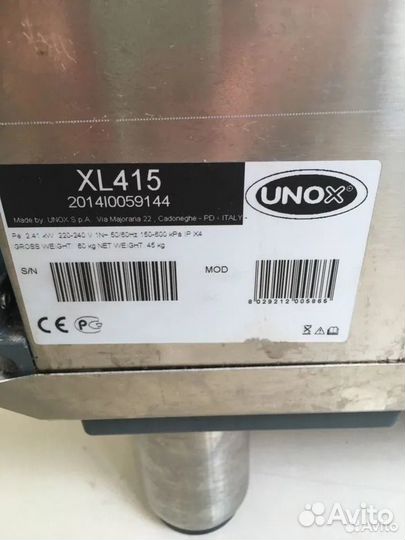 Печь unox Bakertop XBC605E 6 ур.+расстойка 2014г