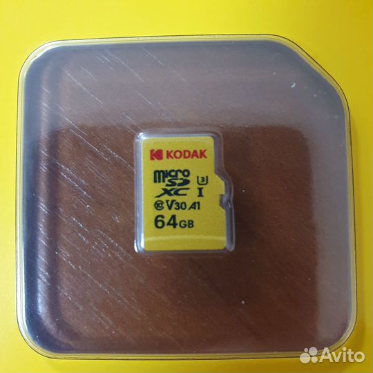 Карта памяти 64 Гб kodak micro sdxc UHS-I U3 V30 A