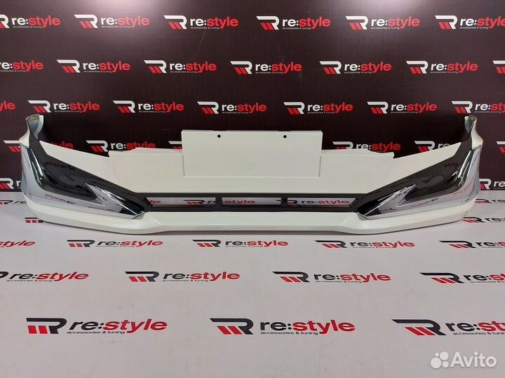 Губа передняя Toyota Land Cruiser Prado 120 Белая