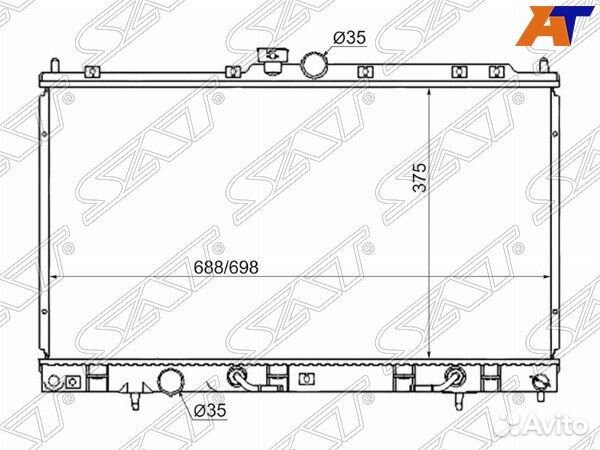 Радиатор mitsubishi lancer cedia CS#A 00-03, mitsu