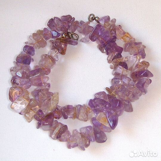 Аметист Бусы Колье Ожерелье Натуральный Камень
