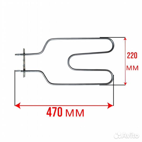Тэн духовки плиты Лысьва 1200W (нижний)