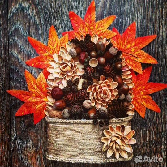 Природные материалы для поделок в сад в школу