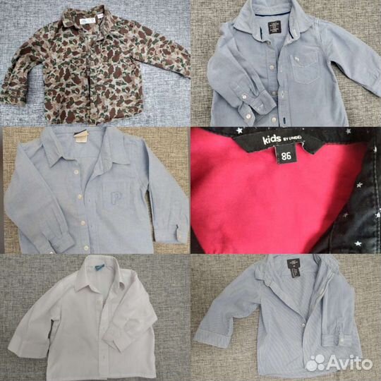 Рубашки на мальчика 80, 86, lindex, zara, hm