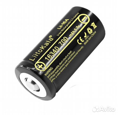 Аккумулятор 1 шт cr123,16340 Litokalla