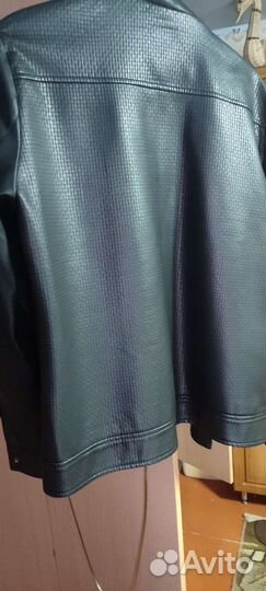 Кожаная куртка мужская 52 54 бу