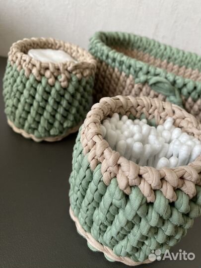 Набор корзинок своими руками из трикотажа