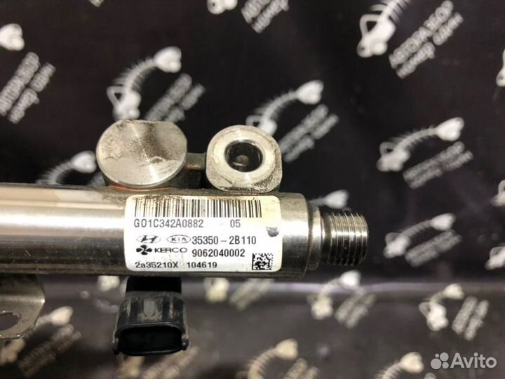 Топливная рампа форсунки Kia Soul 1.6 G4FD 2014