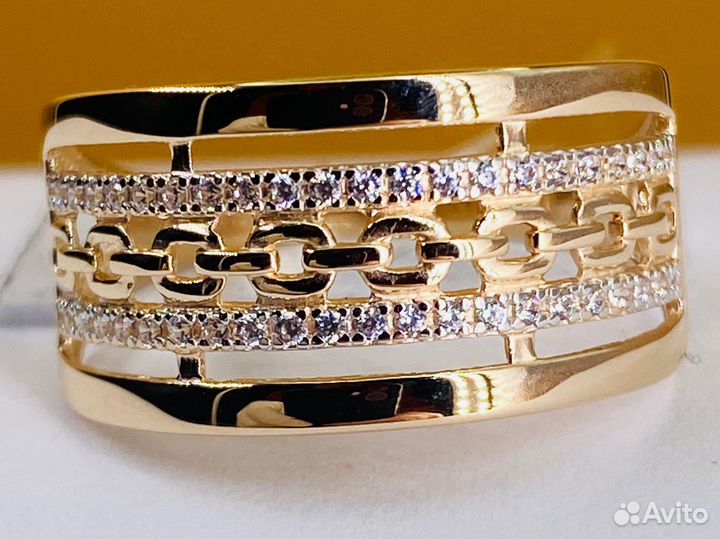 Золотое кольцо 585 пробы 20.5 размер