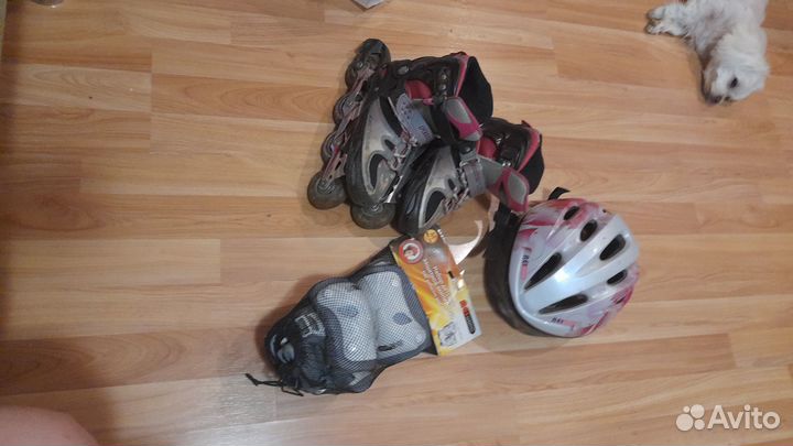 Ролики детские размер 34-37 с защитой