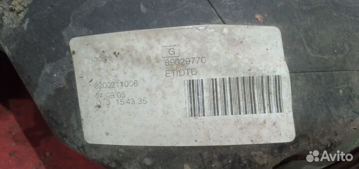 Рено логан фара правая фаза 1