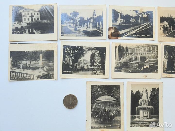 Набор мини фотографий Петергофа
