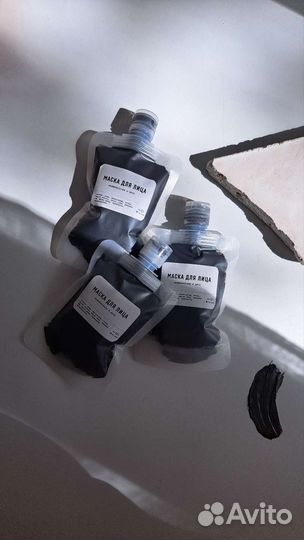 Маска умывашка для лица С Углем