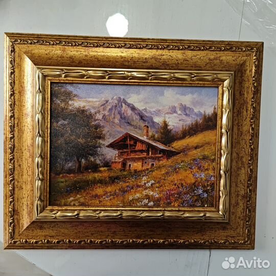 Картина хижина в горах Италия