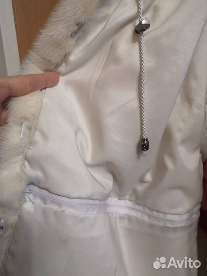 Белая шуба норковая 48 50