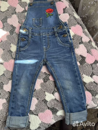 Джинсовый комбинезон для девочки 92