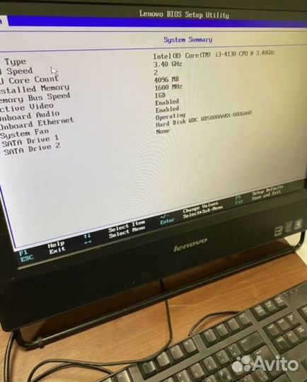 Моноблок lenovo core i3