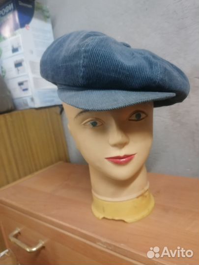 Кепка-Гаврош, вельветовая, р. 58-59