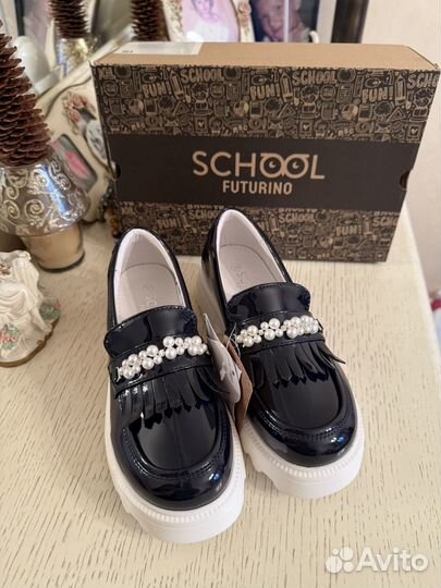 Новые школьные Лоферы для девочки Futurino р 34