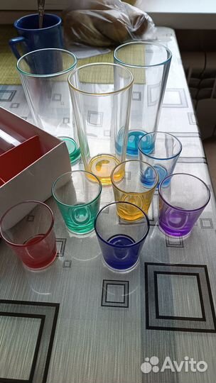Набор стаканов со стопками